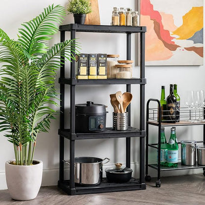 IRIS USA 4-Shelf Heavy Duty Plastic Storage Shelves, 600lb Capacity, Large - Image 7