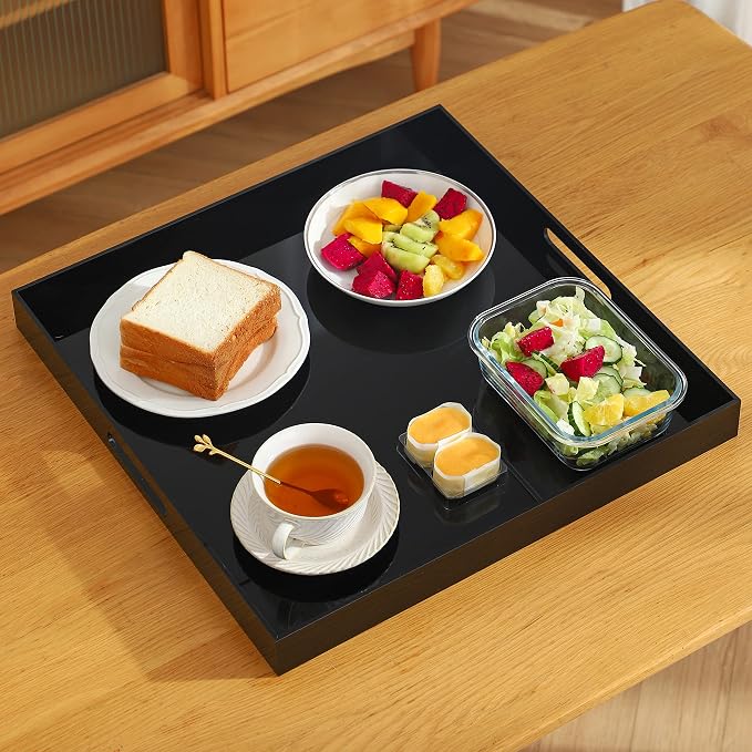 Black Oversize Acrylic Serving Tray - Image 6