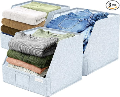 VIVIDECOR Open Front Trapezoid Closet Bins 12x12x10 – Easy Access Shelf by VIVIDECOR