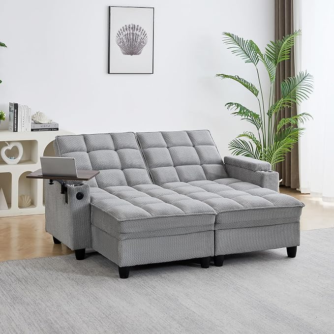 70.9" Chaise Lounge Chair Indoor, Oversized Boucle Upholstered Sofa Bed by hansones