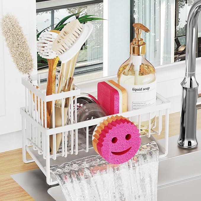 Sponge Holder for Kitchen Sink, Smiley Face Sink Caddy by Unknown