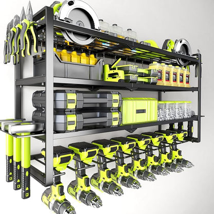 Large Power Tool Organizer Wall Mount, Garage Storage Cordless Tool Organizer by HipidianPowerToolOrganizer