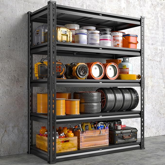 REIBII 72.1" H Garage Shelving 2000LBS Storage Shelves Heavy Duty Metal by REIBII