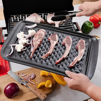 BBQ Tray for Raw Meat Prep and Cooked Food, Grill Prep and Serve Trays - Image 2