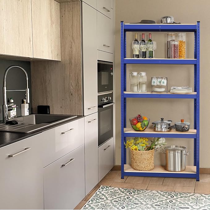 Topeakmart 5-Tier Utility Shelves, Metal Adjustable Garage Shelves Storage - Image 5