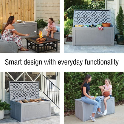 Rubbermaid Extra Large Resin Outdoor Storage Deck Box, Weather Resistant - Image 4