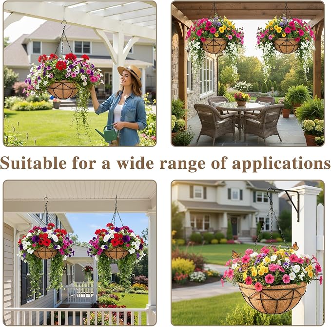EIMQUVW 2 Pack Hanging Planters - Image 3