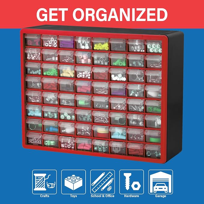 Akro-Mils 64-Drawer Plastic Drawer Storage Cabinet - Image 4