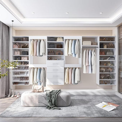 19.5" Wide Tall Hanging Modular Closet System, Wall-Mounted Closet Organizer - Image 5