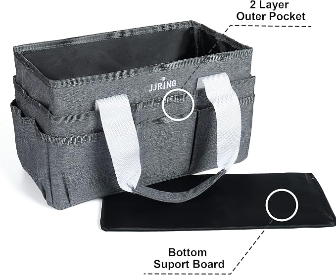JJRING Craft Organizer Tote Bag, Art Storage Caddy - Image 3