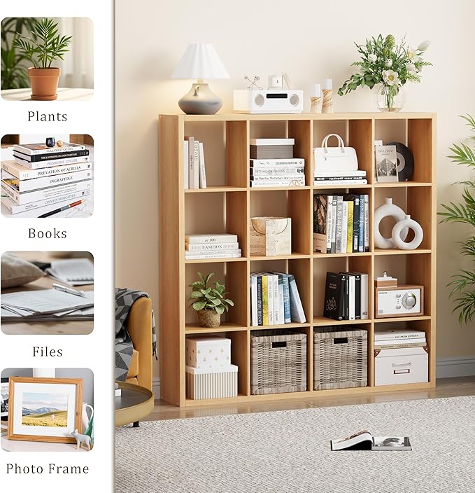 VDNEND Cube Storage Organizer Bookcase, Decorative 11 inch Open Back Cubical - Image 4