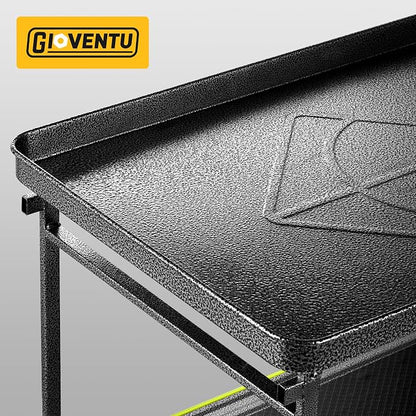 Heavy Duty Push Cart Dolly, 2 Tier Foldable Platform Hand Truck | High-Strength - Image 3