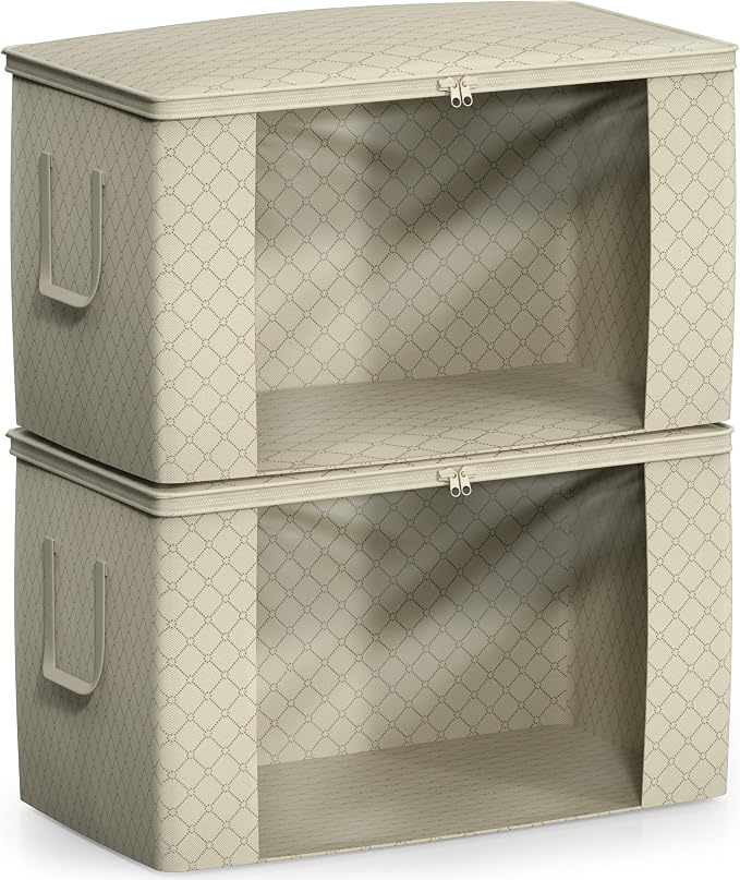 Sorbus Foldable Storage Bag Organizers, Large Clear Window & Carry Handles - Image 7