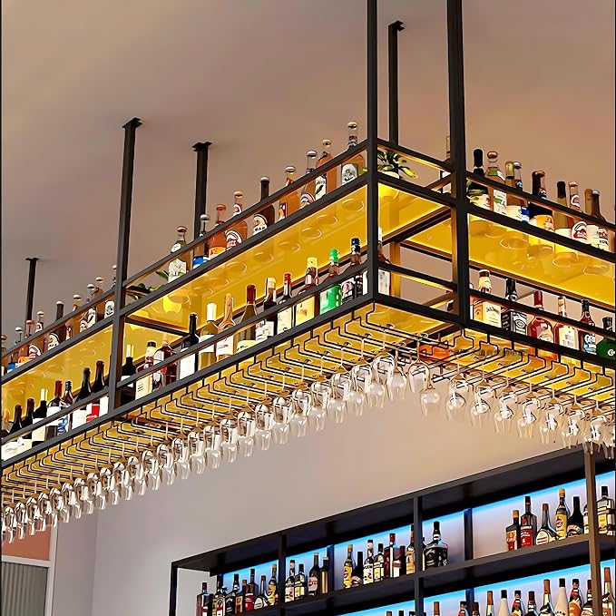 47.2IN Acrylic Ceiling Wine Glass Rack - Image 7