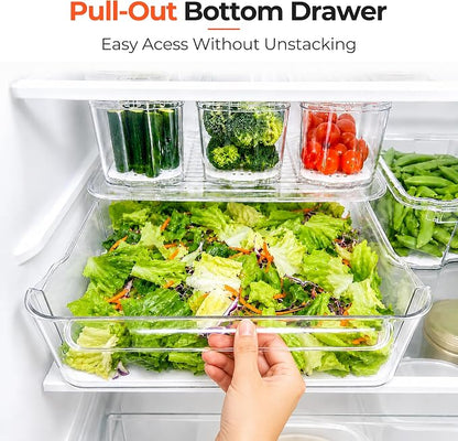 SMRCAD 8 Pack Clear Fridge Organizer Bins - Image 3