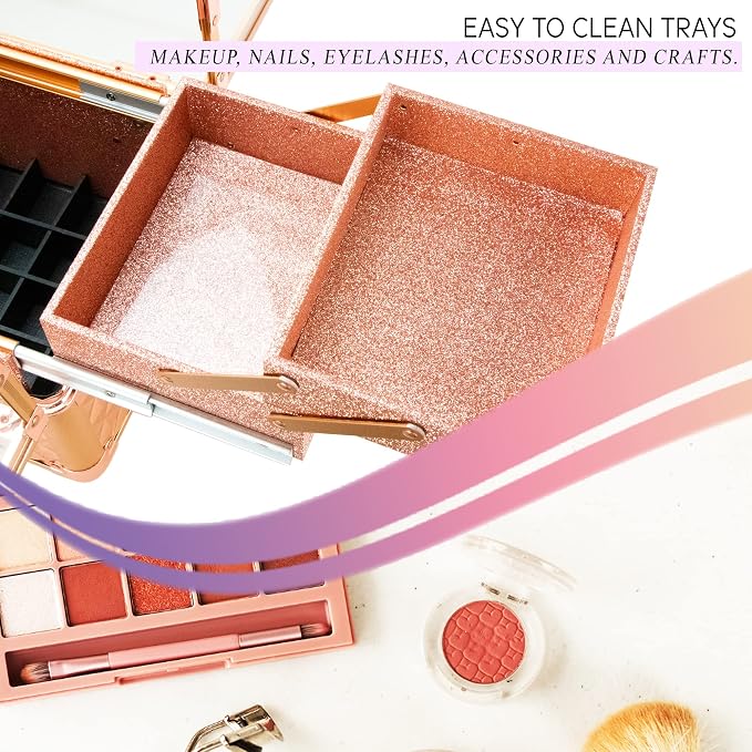 Ver Beauty Armored Acrylic Cosmetic Case Organizer Train Makeup Case - Image 6