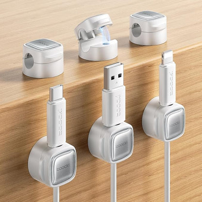 6 Pack Magnetic Cable Clips – Cord Organizer & Holder, Toocki Adhesive Cable by toocki