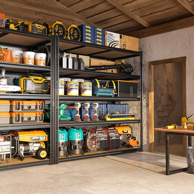 48" W Garage Shelving Heavy Duty 2800LBS Garage Storage Shelves, 5 Tier - Image 8
