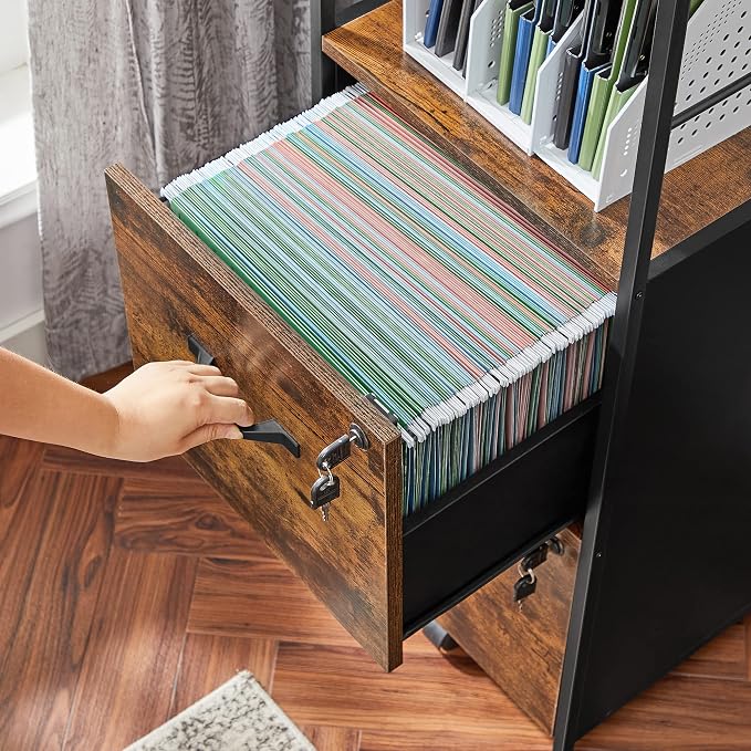 VASAGLE File Cabinet for Home Office, 2-Drawer Filing Cabinet - Image 9