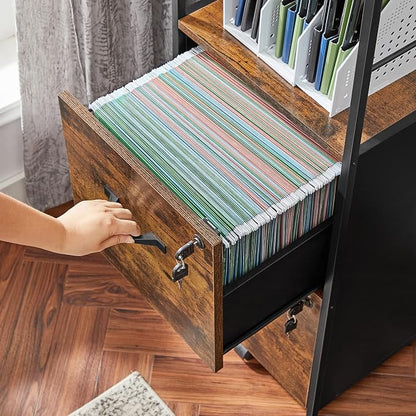 VASAGLE File Cabinet for Home Office, 2-Drawer Filing Cabinet - Image 9