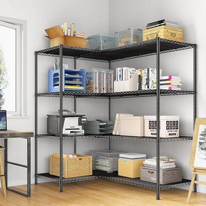 52.4W Wire Shelving Rack, 4Tier Metal Shelving Unit, 1120LBS Heavy Duty Storage - Image 7