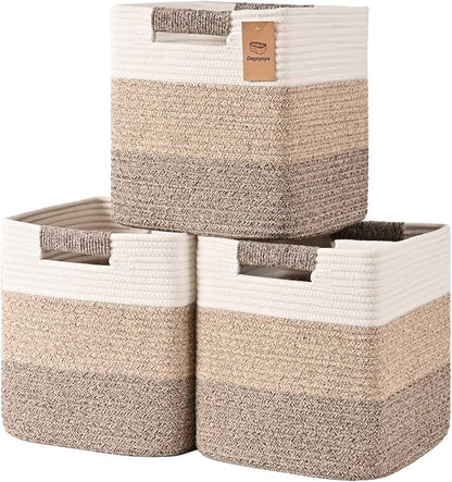 13 Inch Storage Cubes, 3 Pack Cube Storage Bins by Degeyoyo