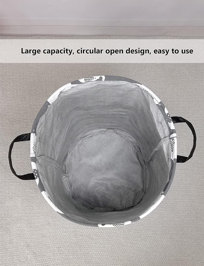 QUEENLALA Large Storage Basket, Laundry Hamper/Bathroom/Home Decor/Collapsible - Image 6