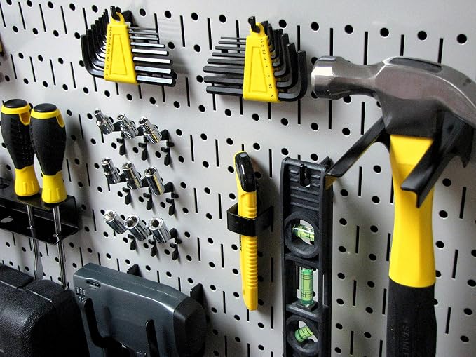Wall Control Pegboard Rack Horizontal Metal Pegboard Garage Tool Storage Pack - Image 5