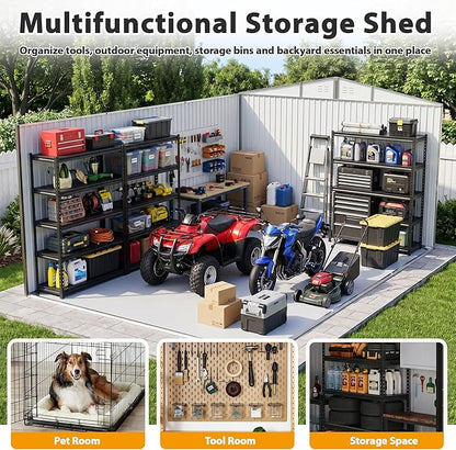 12x18 FT Outdoor Storage Shed, Metal Garden Shed - Image 4