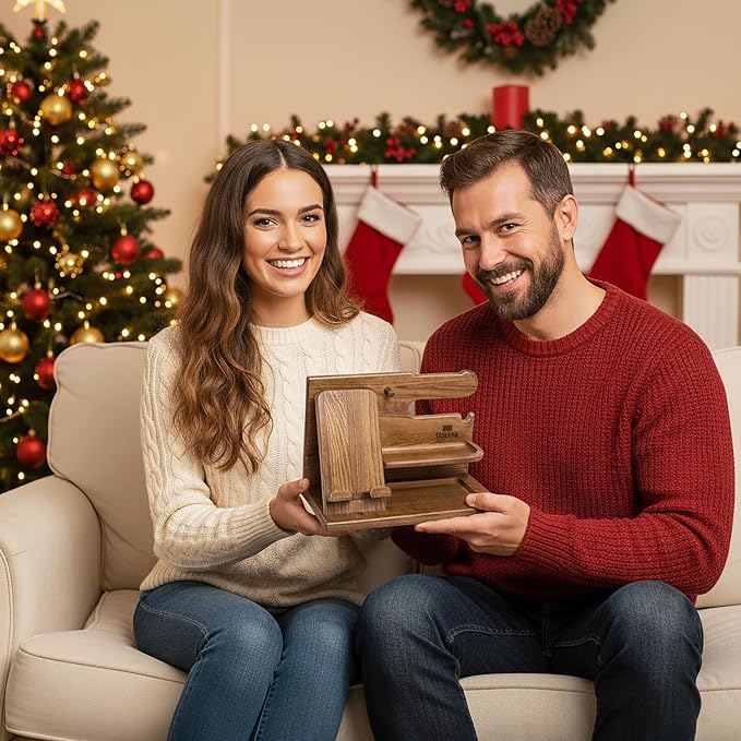 TESLYAR Wood Phone Docking Station - Image 2