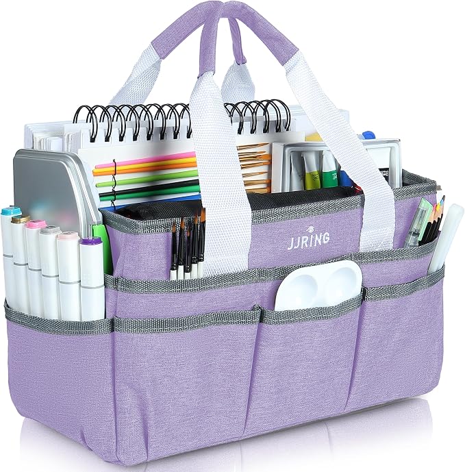 JJRING Craft Organizer Tote Bag, Art Storage Caddy by JJRING