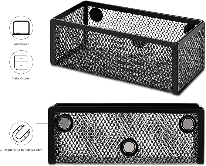 Amazon Basics Magnetic storage Bins, Office Caddy Storage - Image 3