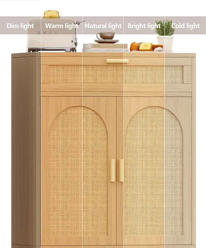 Keehusux Rattan Storage Cabinet - Image 6