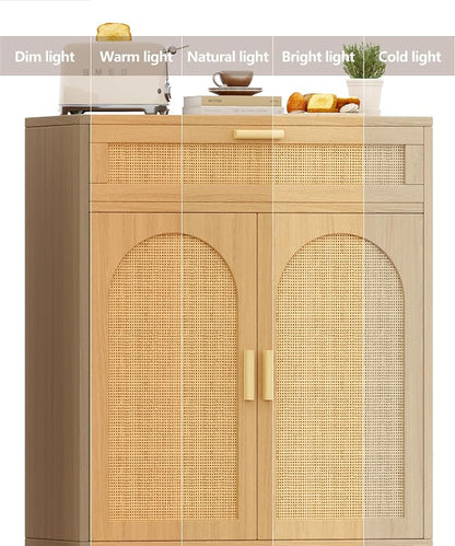 Keehusux Rattan Storage Cabinet - Image 6