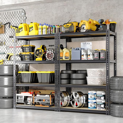 Heavy Duty Garage Storage Shelves, 2400 Lbs Capacity, 4-Tier Adjustable Storage - Image 2