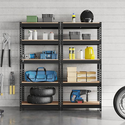 Topeakmart 3 PCS 5-Tier Utility Shelves, Metal Storage Shelves Garage Shelving - Image 6