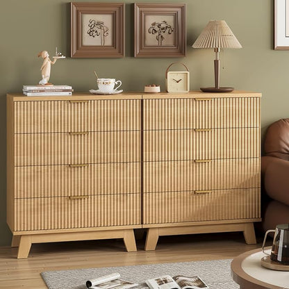 Fluted Nightstand, 31.5" Wide Side Table - Image 7
