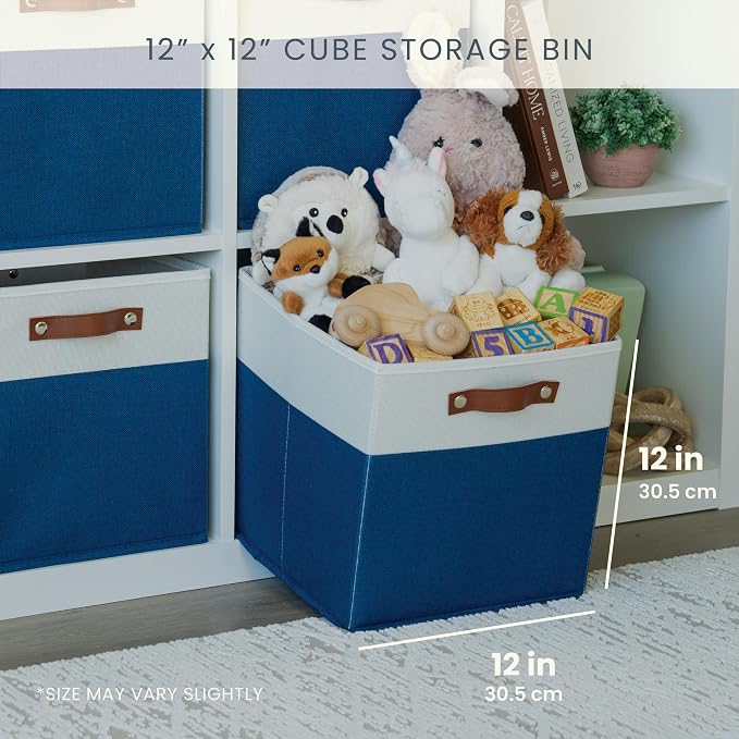 OrganiHaus 12" x 12" x 12" Fabric Cube Storage Bins - Image 2