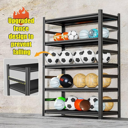 Storage Shelves, Garage Metal Shelving Unit, Adjustable, Double-Layer Column - Image 8