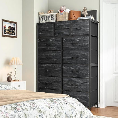 EnHomee 52.2" H Black Dresser for Bedroom, Vertical Storage Tower, Anti-Tip | - Image 2