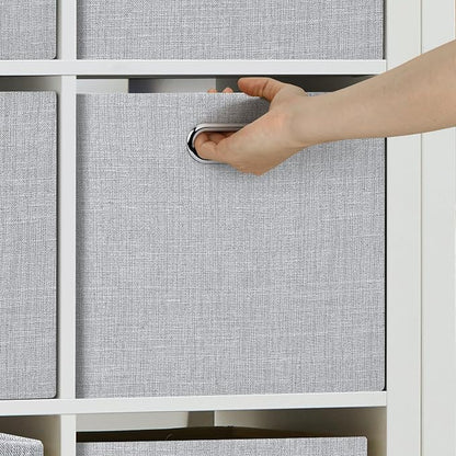 Posprica 15.12"x12.13"x12.01" Storage Cube Bins, Linen Decorative Closet - Image 6