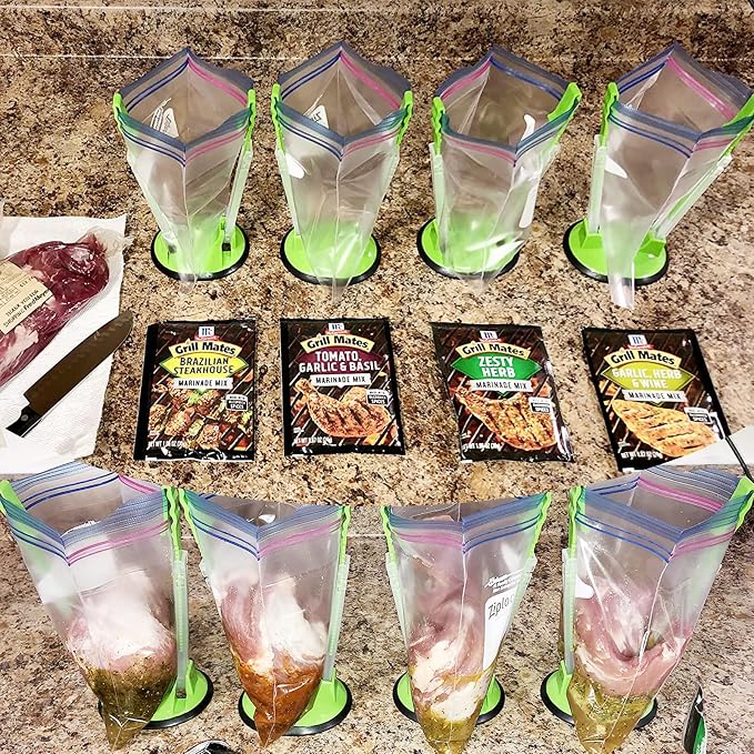 Ruibo Baggy Rack Holder for Food Prep Bag/Plastic Freezer Bag/Ziplock Bag - Image 6