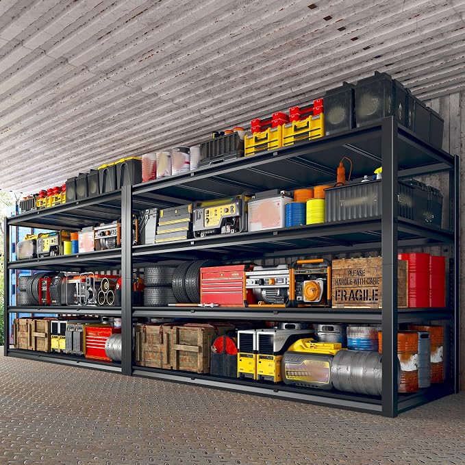 REIBII 60" W Garage Shelving, 2650LBS Heavy Duty Storage Shelves, 4 Tier - Image 3