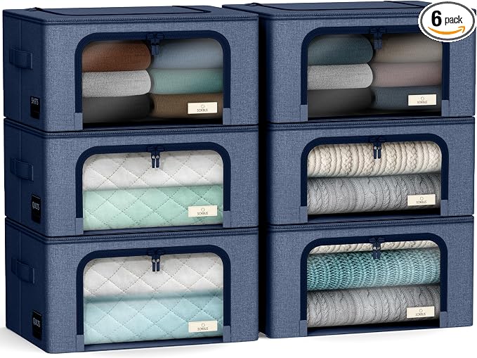 Sorbus Storage Bins with Metal Frame by Sorbus