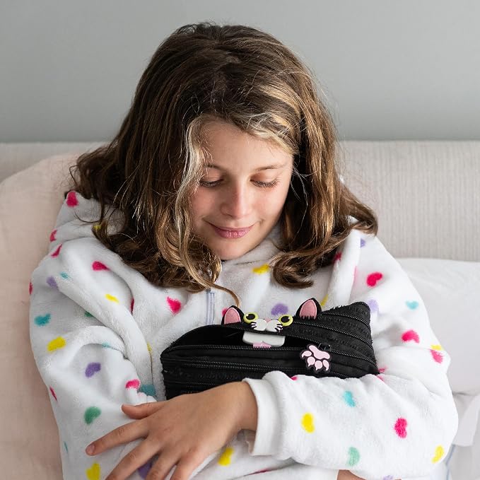 ZIPIT Cat Pencil Case for Girls, Cute Zipper Pouch for Kids Teens, Stationery - Image 5