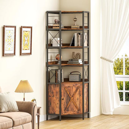 IRONCK Bookshelves 5 Tiers, Corner Bookshelf - Image 8