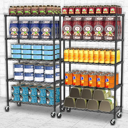 5 Tier Storage Shelves with Wheels - Image 8