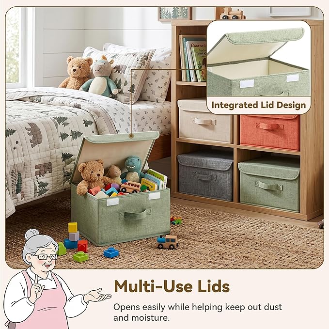 GRANNY SAYS Storage Bins with Lids, Decorative Storage Boxes, Shelf Baskets - Image 3