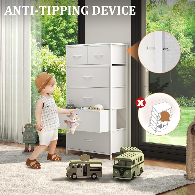Tall Dresser for Bedroom, Fabric Storage Tower - Image 4