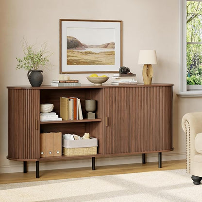 Buffet Sideboard Cabinet with Storage, Modern Accent Coffee Bar Console Table - Image 6